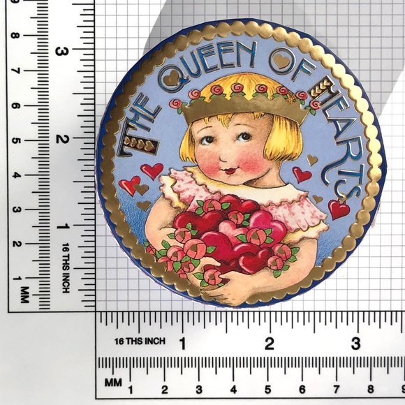 Mary Engelbreit The Queen of Hearts Round Trinket Box Pooch & Sweetheart 32846 - Picture 10 of 10